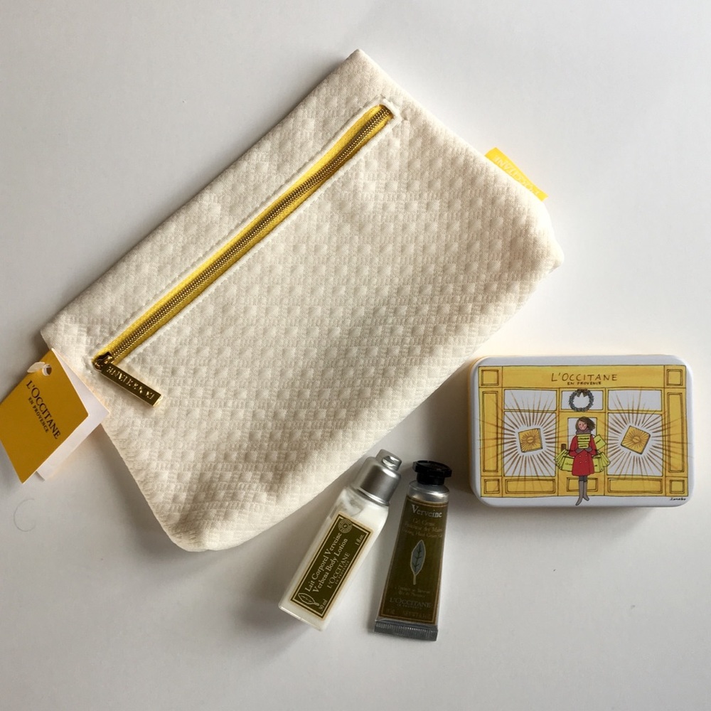 L’Occitane Bag, Tin Can and 2 Verveine Samples